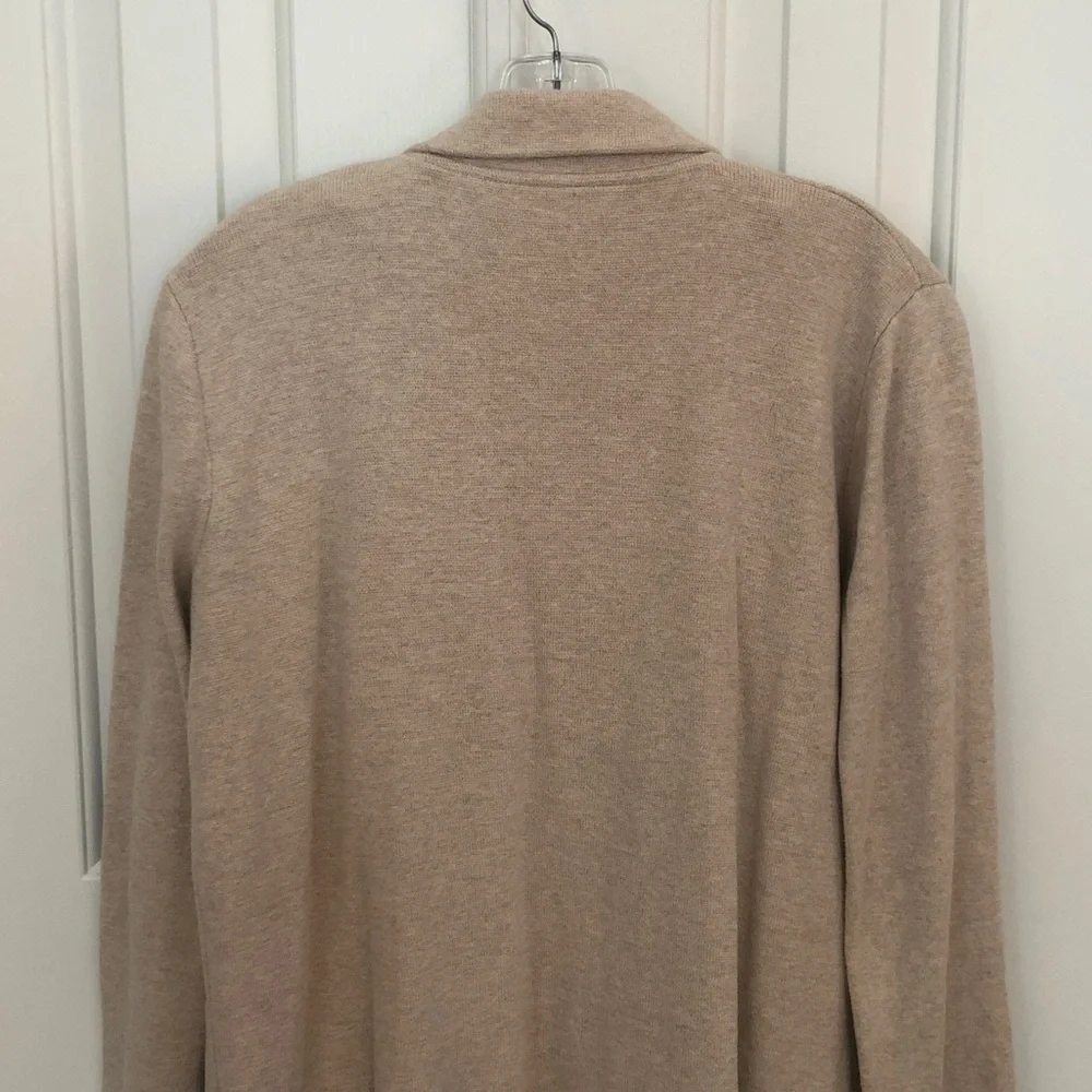 J. Crew Women's Open Front Tan Cardigan with Patch Pockets